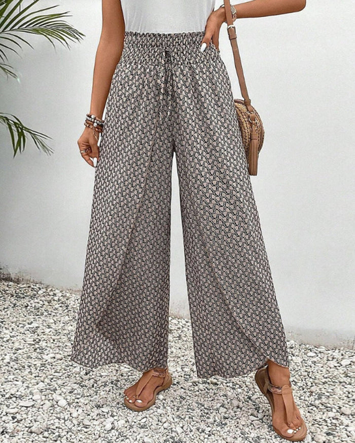 Women's High Waisted Wide Leg Pleated Front Tailored Pants