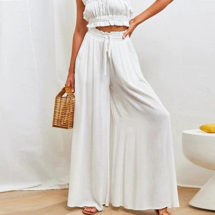 Women's Ribbed Knit Elastic Waist Side Pocket A-Line Maxi Skirt
