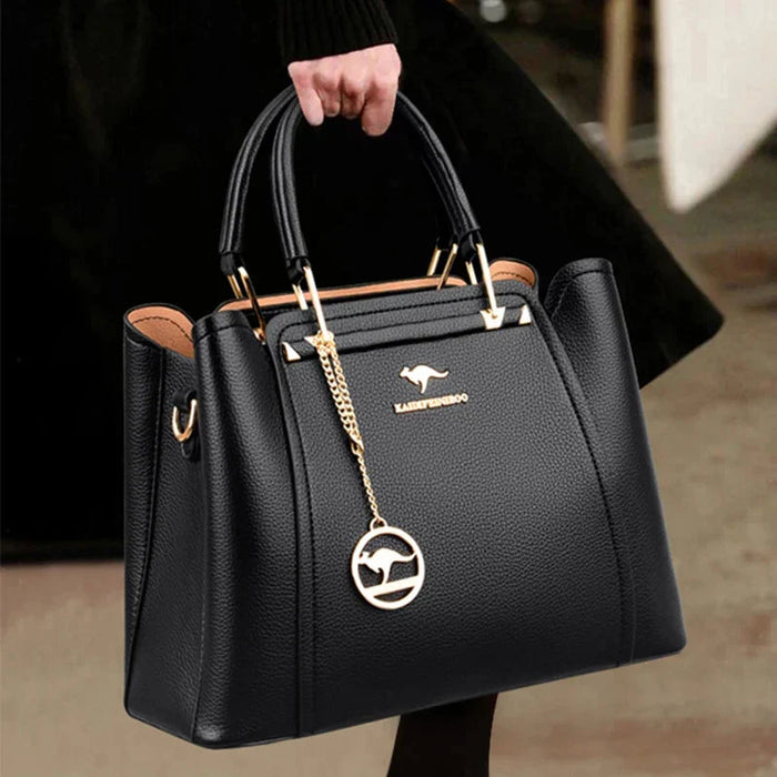 Women's Structured Tote Chain Detail Top Handle Crossbody Bag